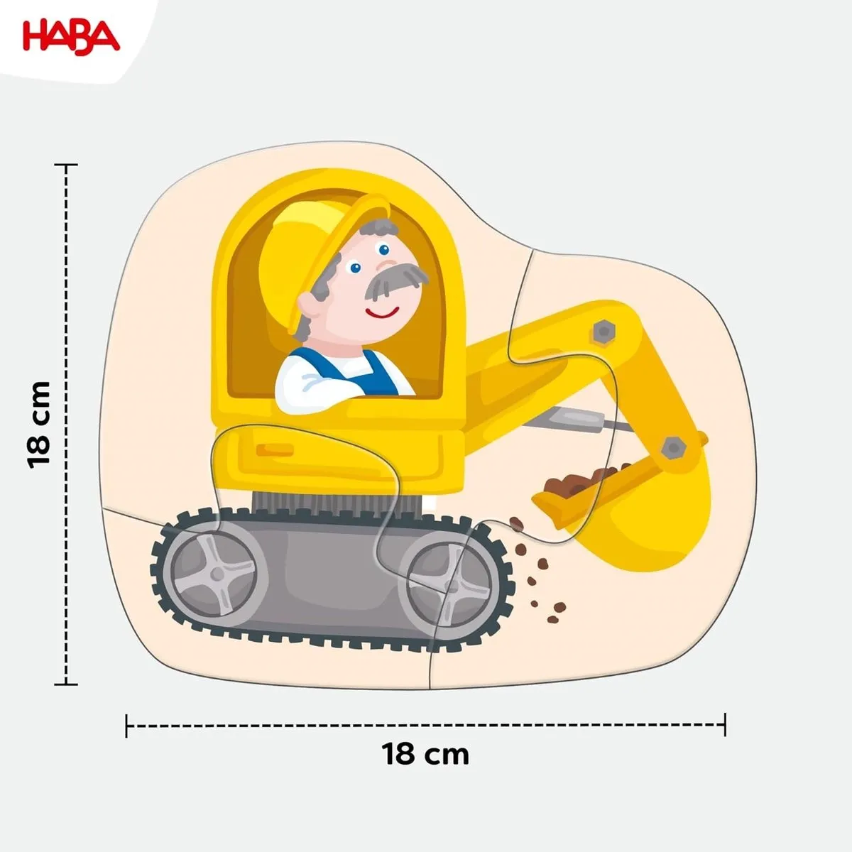 Haba Legpuzzel Bouwplaats - 12 Stuks - Junior - Multicolor