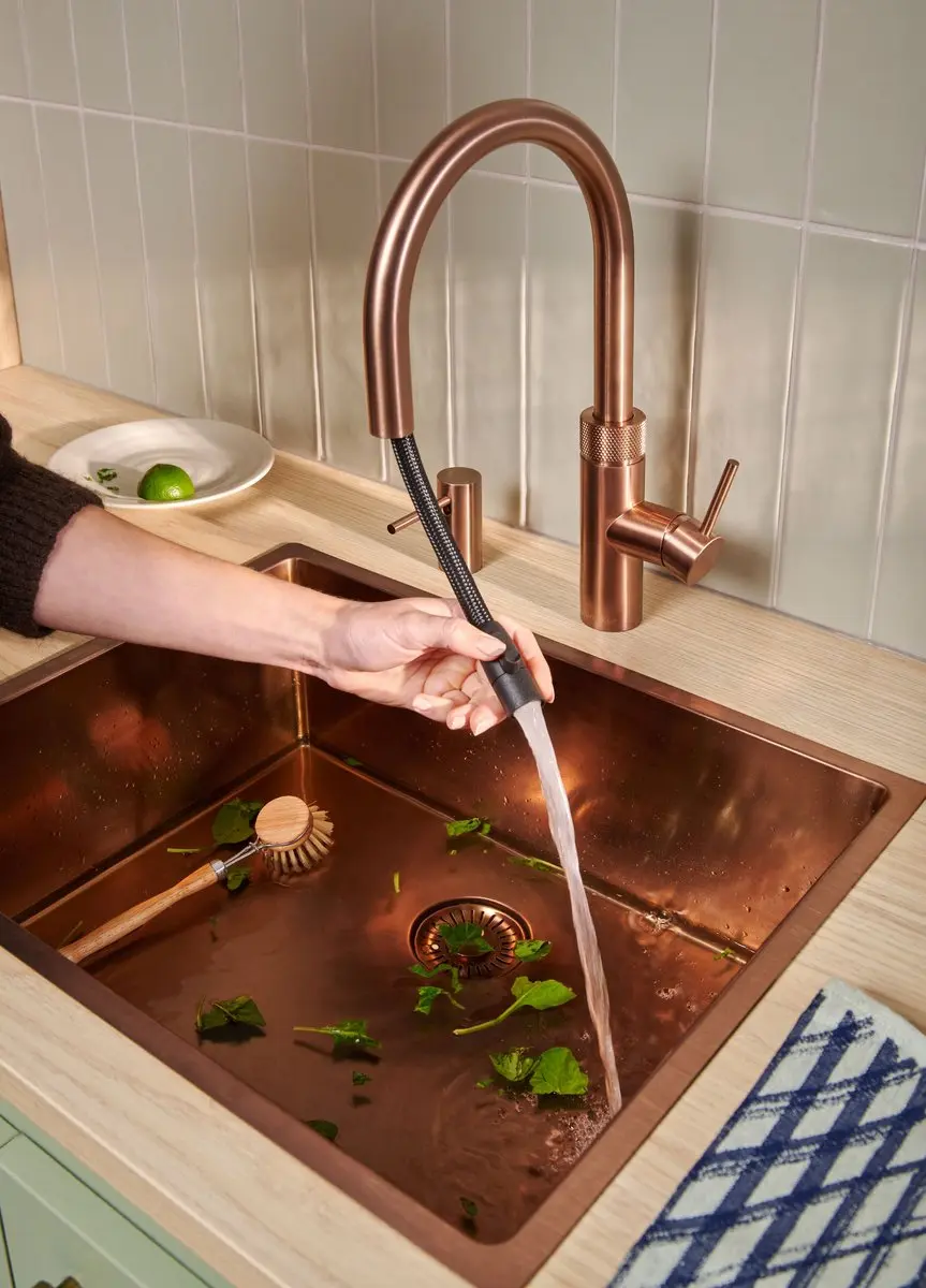 Quooker Flex FXRRCO Kokendwaterkraan - 2200W - 7L - Róse Koper