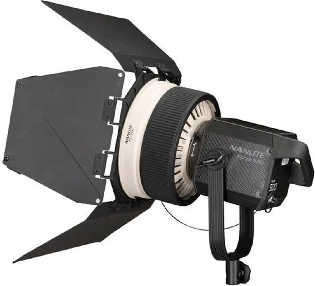 Nanlite NL-FL20G Fresnel Lens met Barndoors - Zwart/Wit