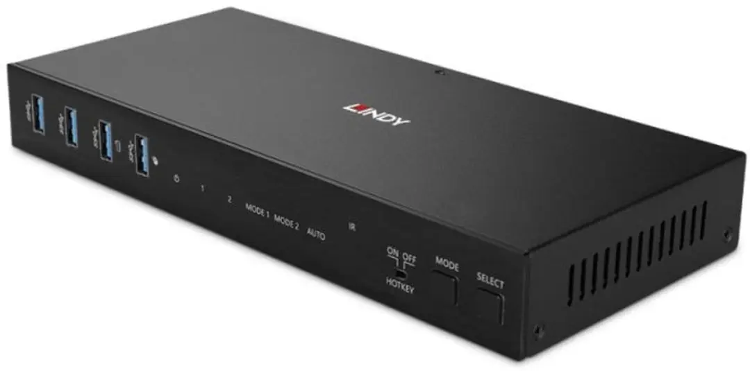 Lindy 39314 2-Port Dual Head HDMI KVM Switch 4K60