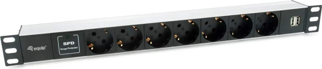 Equip 333315 7-voudige Contactdoos met Schakelaar