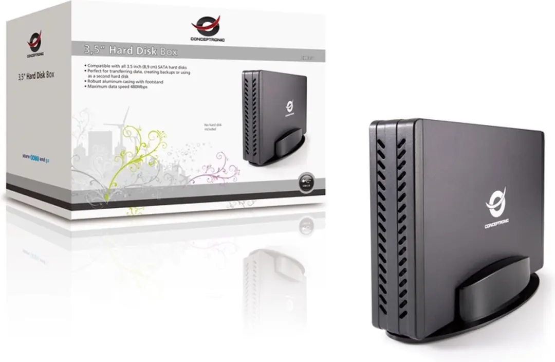 Conceptronic CHD3SU HDD-behuizing 3.5" - Zwart - afbeelding 6 van 6