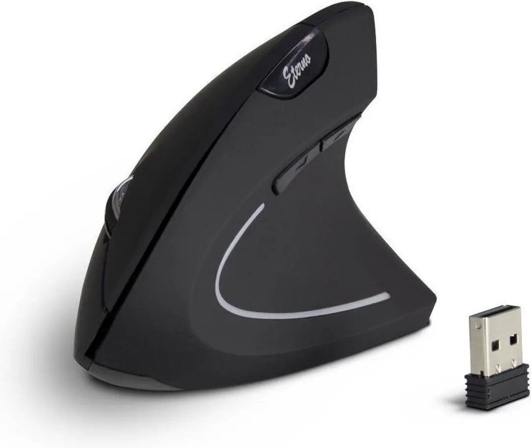 Intertech KM-206R Draadloze Ambidextrous Muis 1600 DPI - Zwart