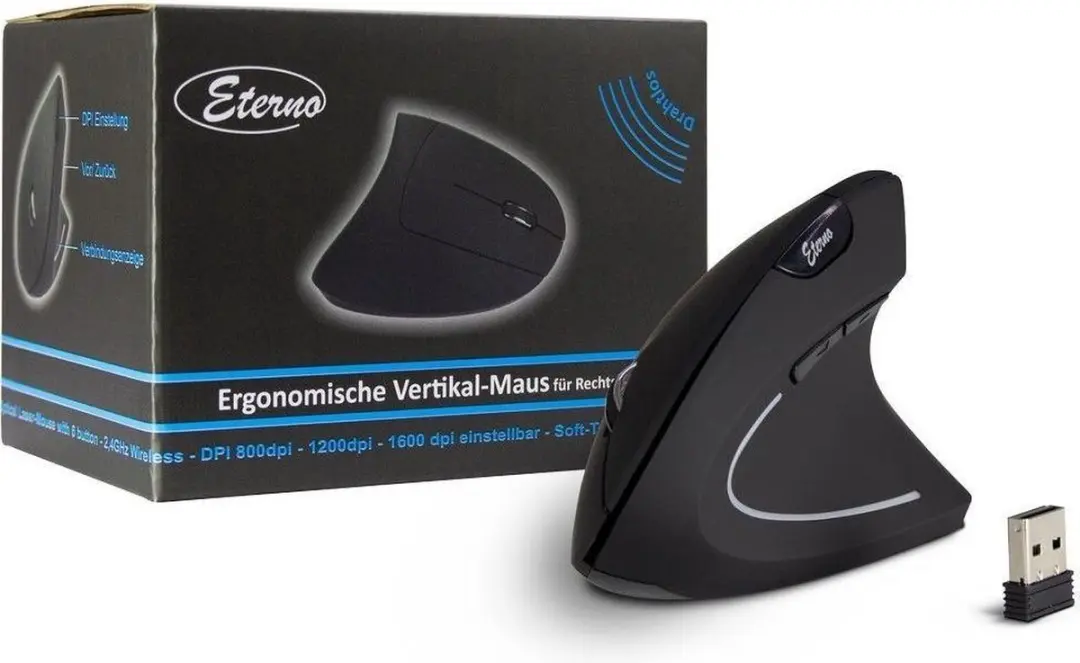 Intertech KM-206R Draadloze Ambidextrous Muis 1600 DPI
