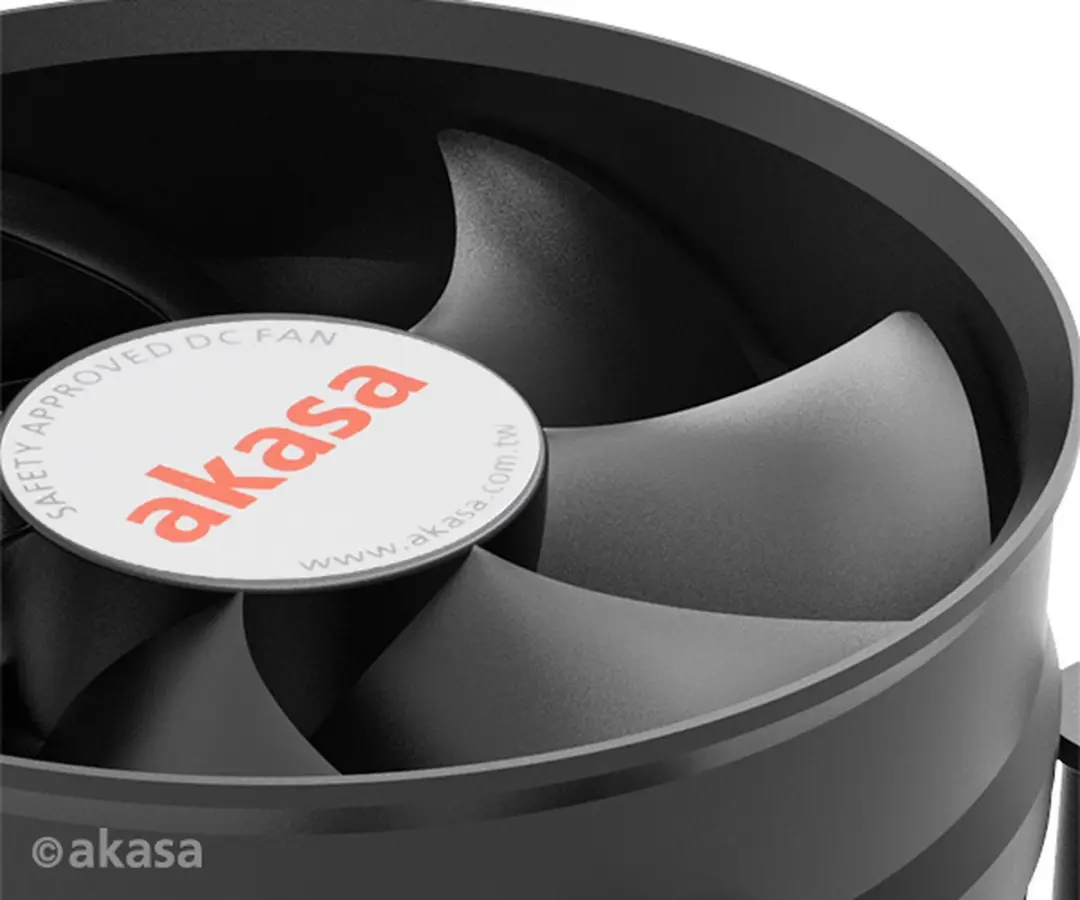 Akasa AK-CC6603EP01 Low-Noise Cooler - 77W - 95mm - Zwart