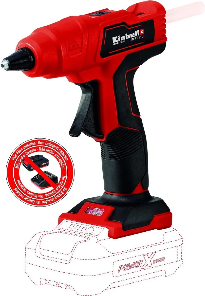 Einhell Accu Lijmpistool TE-CG 18 Li Solo - 18V - 5 Lijmpatronen