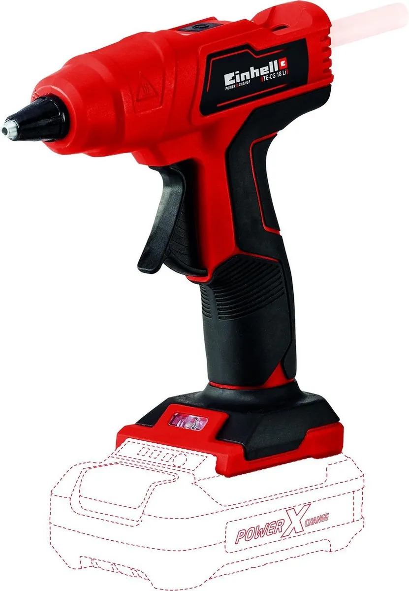 Einhell Accu Lijmpistool TE-CG 18 Li Solo - 18V - 5 Lijmpatronen