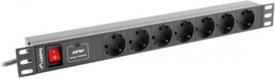 Lanberg PDU-Stroomstrip 1U 16A 7x Schuko