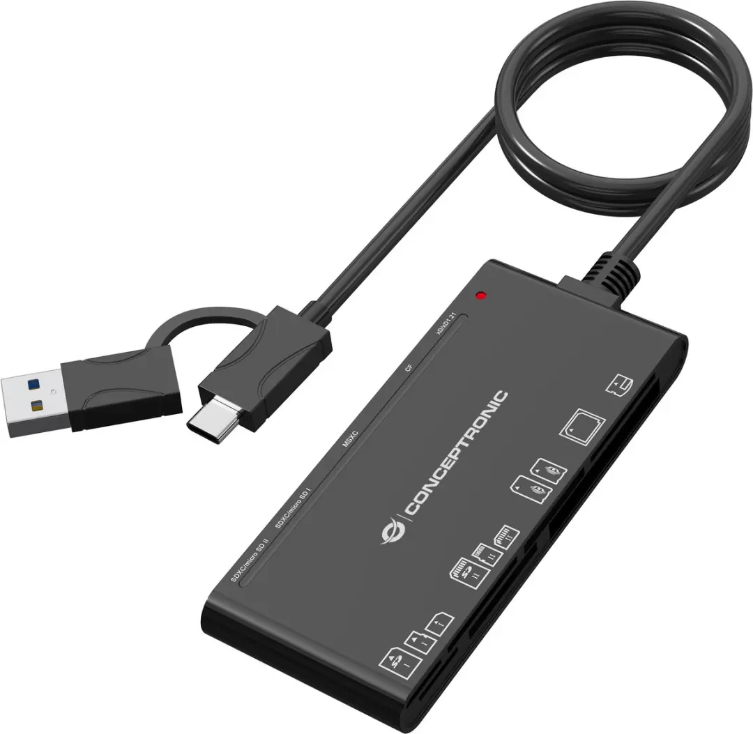 Conceptronic BIAN10B Geheugenkaartlezer USB 3.2 Gen 1