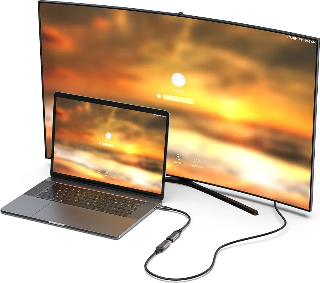 Equip 133492 USB Type-C naar HDMI Adapter 0,15m - Zwart/Grijs