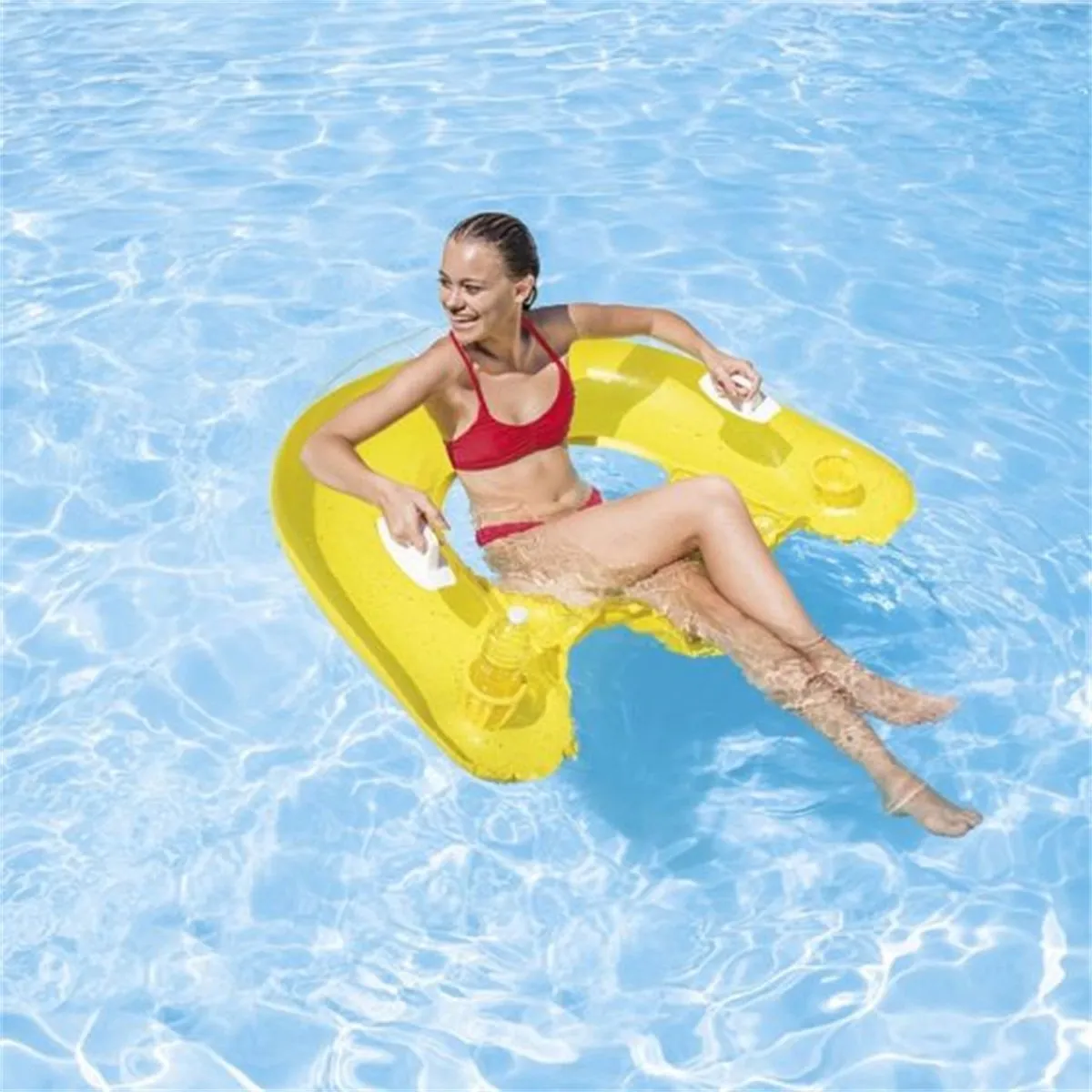 Intex Sit'n Float 152x99cm - Blauw/Oranje