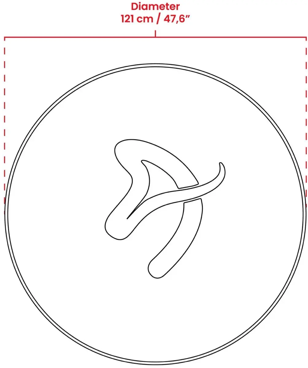 Arozzi Zona Round Vloerbeschermer Ø121cm - Anti-slip