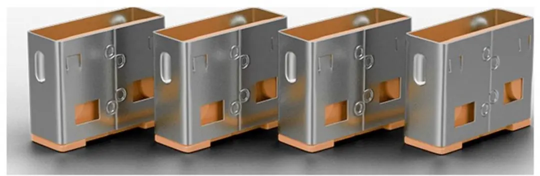 Lindy USB-Lock + Key USB-A-slot Set - 4 Stuks Oranje