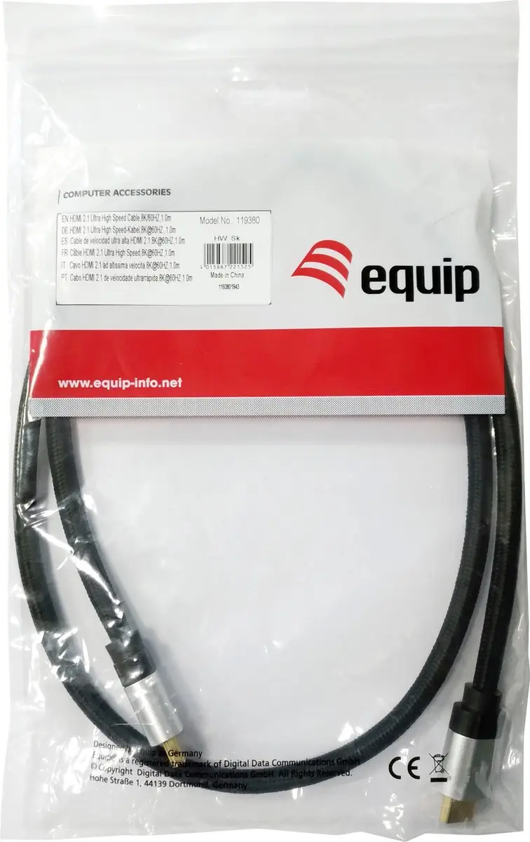 Equip HDMI-Kabel 119383 5m - Zwart