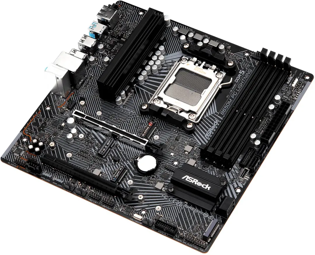 ASRock B650M PG Lightning AM5 Micro-ATX Moederbord