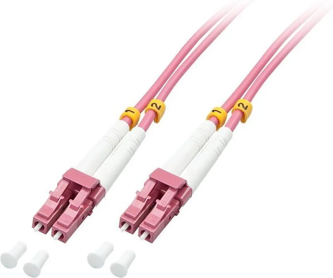 Lindy 46340 Glasvezelkabel 1m - LC/LC - 50/125 OM4 Pink