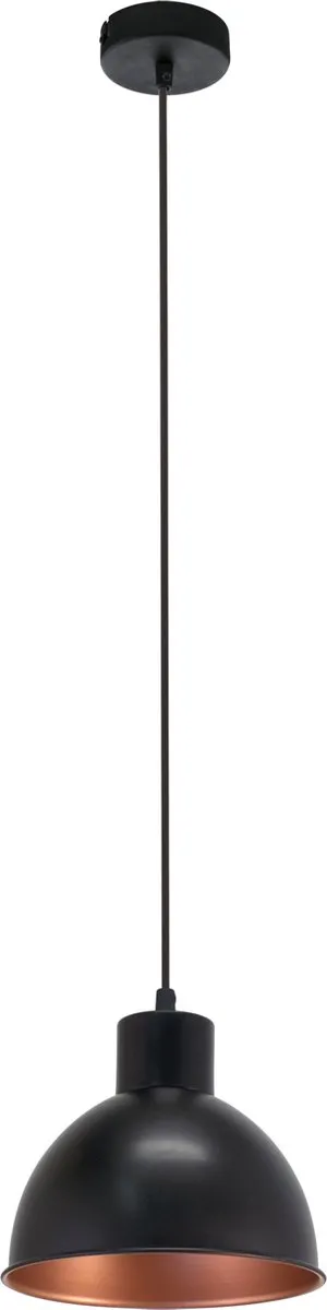 Eglo Truro 1 Hanglamp Ø21cm - Zwart/Koper