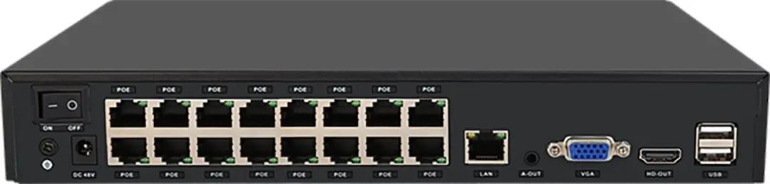 Foscam FNA216HE NVR 16 Kanalen 4K PoE - Zwart