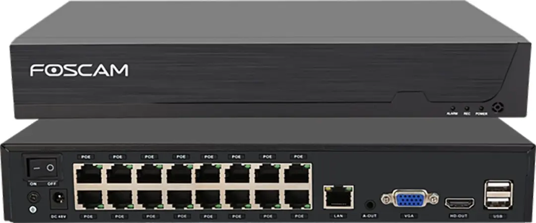 Foscam FNA216HE NVR 16 Kanalen 4K PoE - Zwart - afbeelding 6 van 6
