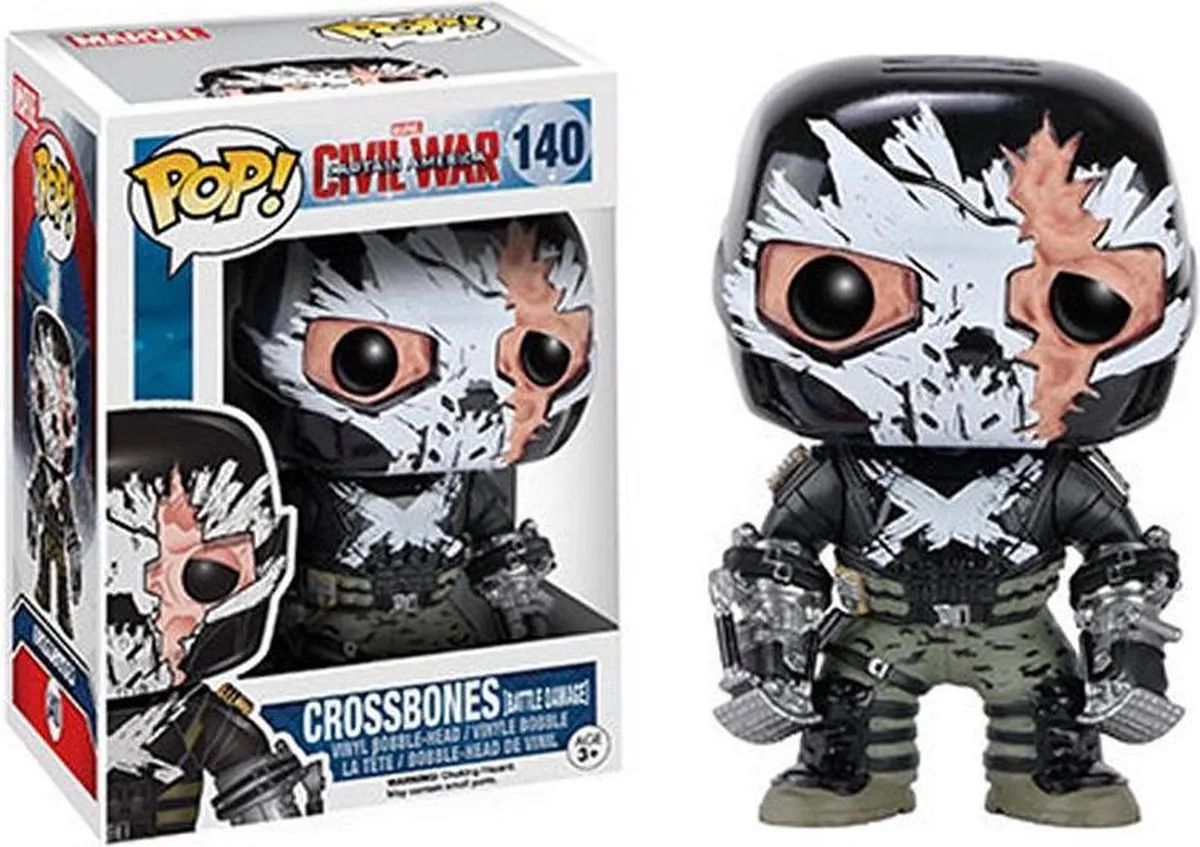 Funko Pop! Captain America Civil War Crossbones FUN7527 - Verzamelfiguur - Multi