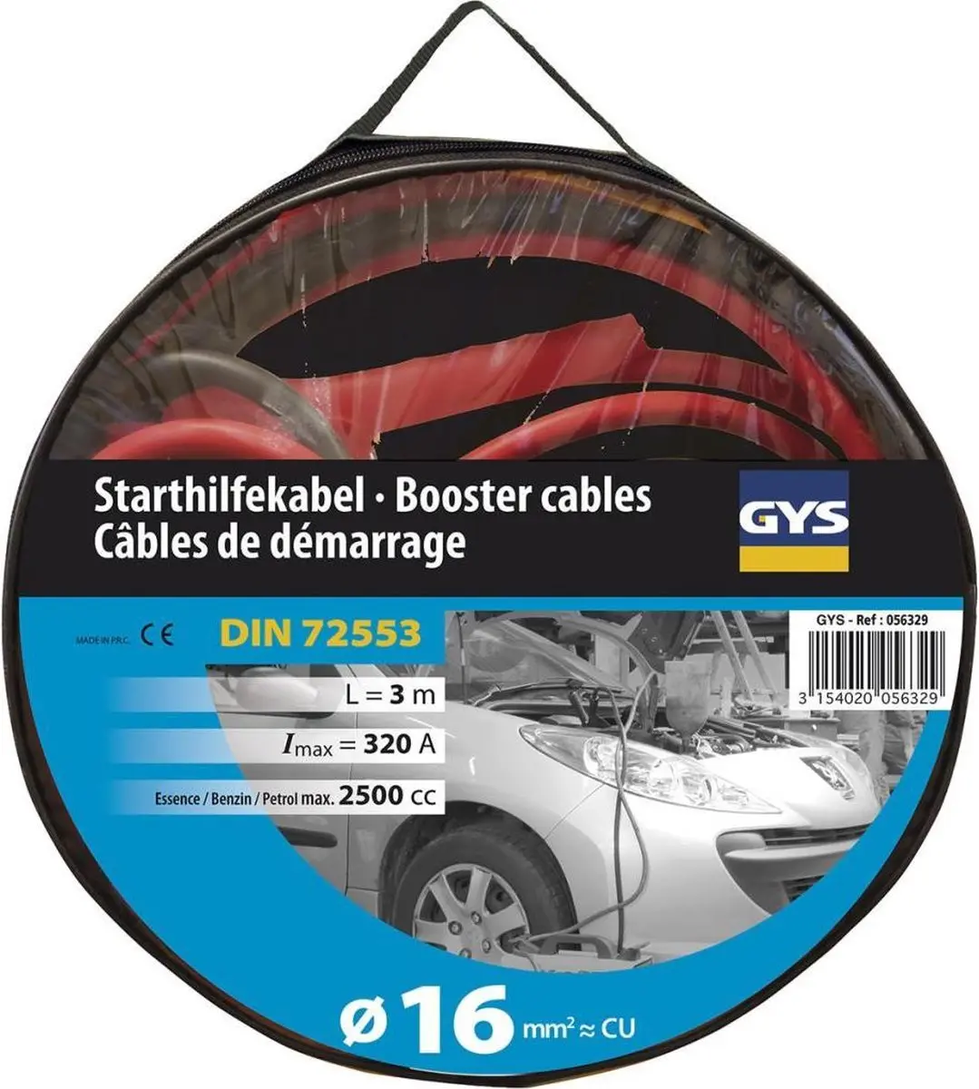 vidaXL GYS Startkabels 3m 320A - 2 Stuks