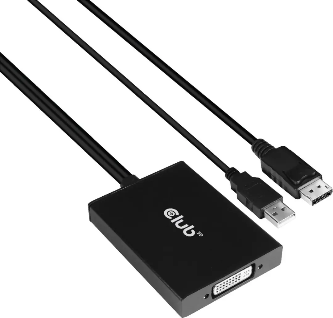 CLUB3D CAC-1010-A DisplayPort naar Dual Link DVI-D Adapter - Zwart