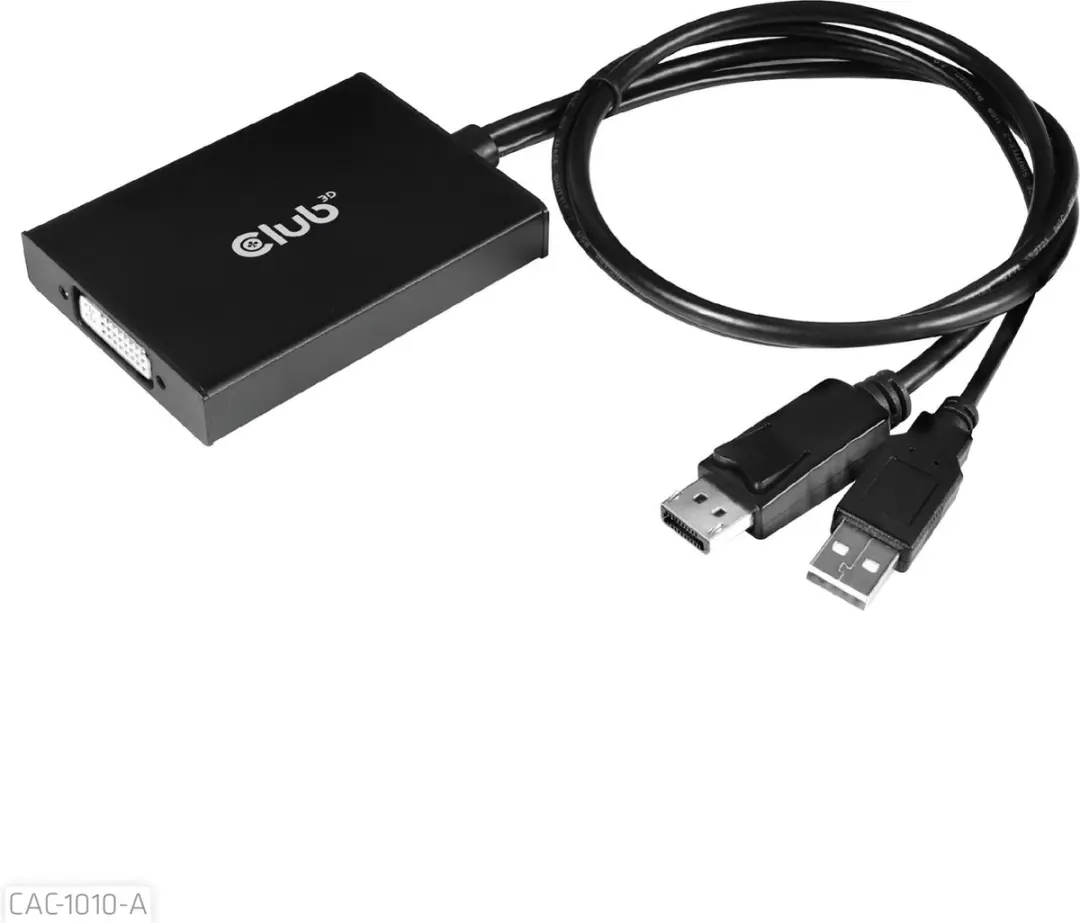 CLUB3D CAC-1010-A DisplayPort naar Dual Link DVI-D Adapter - Zwart - afbeelding 6 van 6