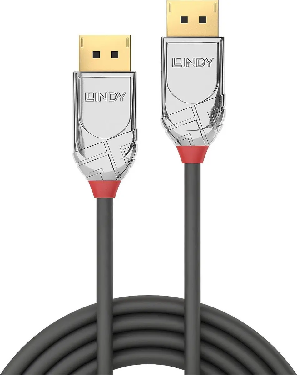 Lindy CROMO DisplayPort Kabel 2m - 4K - Zilver