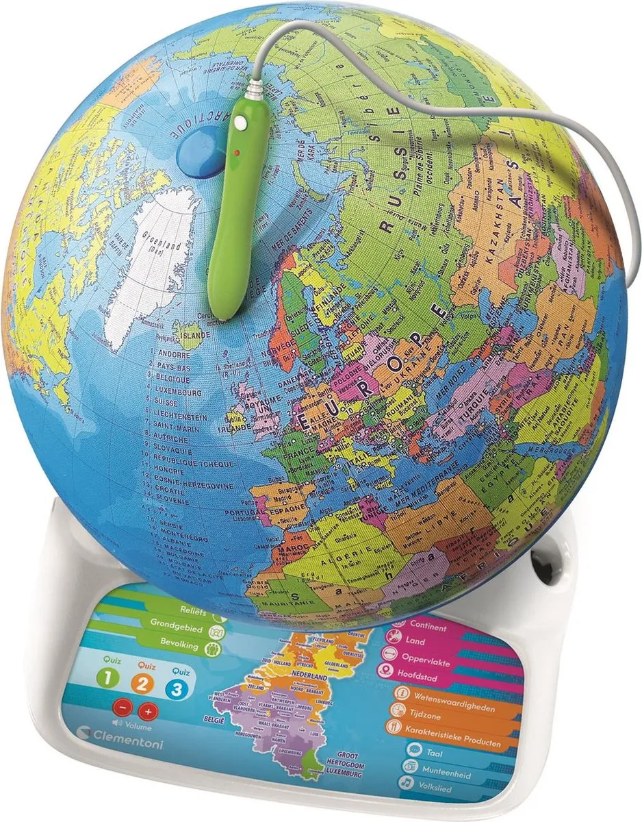 Clementoni Interactieve Wereldbol 32cm - Educatief Speelgoed - Meerkleurig - afbeelding 6 van 6