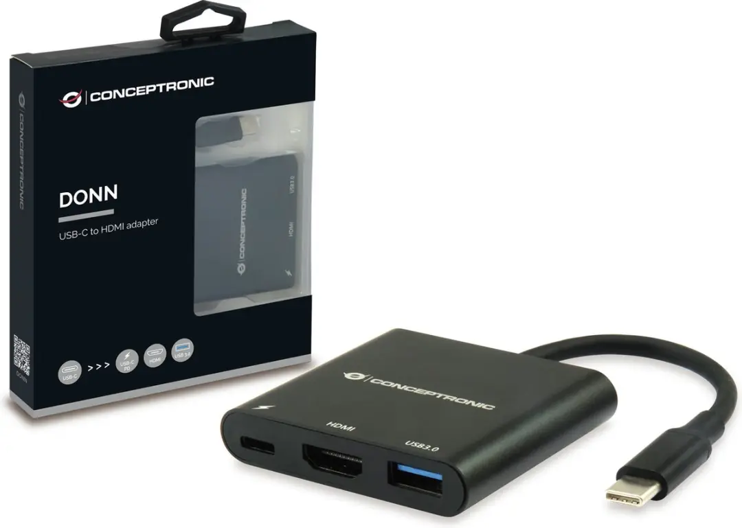 USB Hub Conceptronic DONN01B Black
