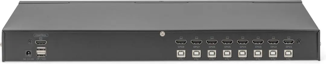 Digitus DS-12910 KVM-switch 10x USB 2.0 - Rackmontage - Zwart