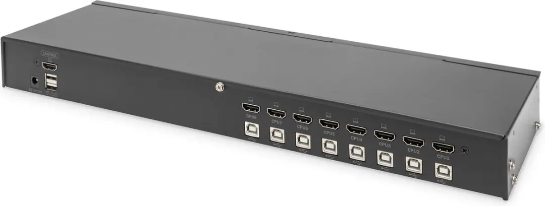 Digitus DS-12910 KVM-switch 10x USB 2.0 - Rackmontage - Zwart