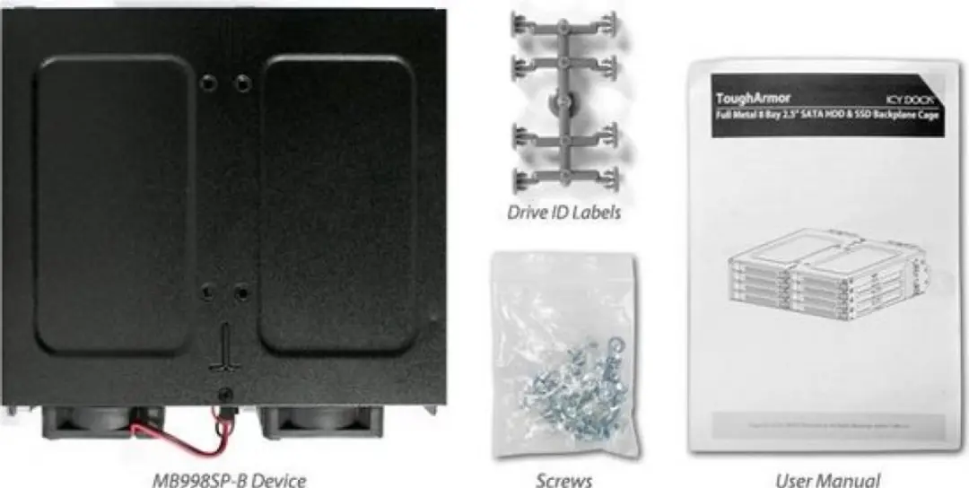 Icy Dock MB998SP-B Opslagbehuizing 8x 2.5" - Zwart