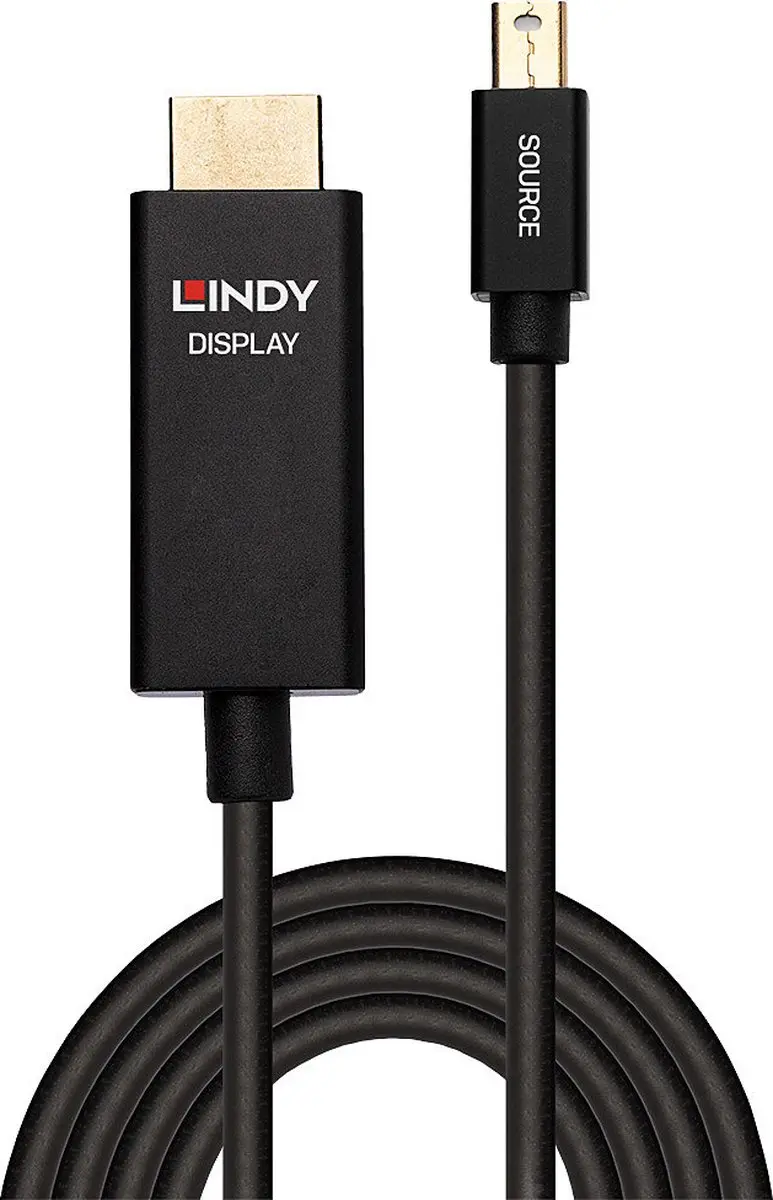 Lindy 40923 DisplayPort-kabel - Mini DisplayPort naar HDMI 3m - Zwart