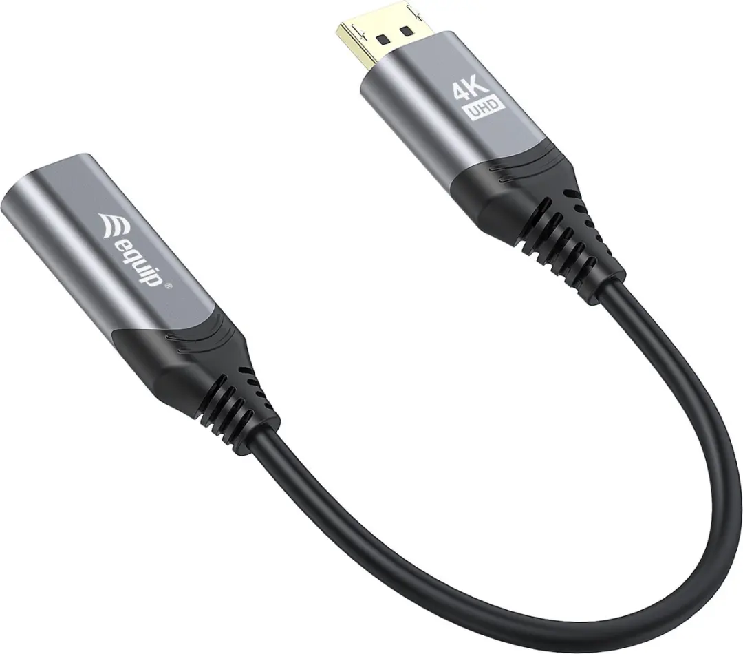 Equip 133445 DisplayPort naar HDMI Adapter 0,15m - Zwart/Grijs