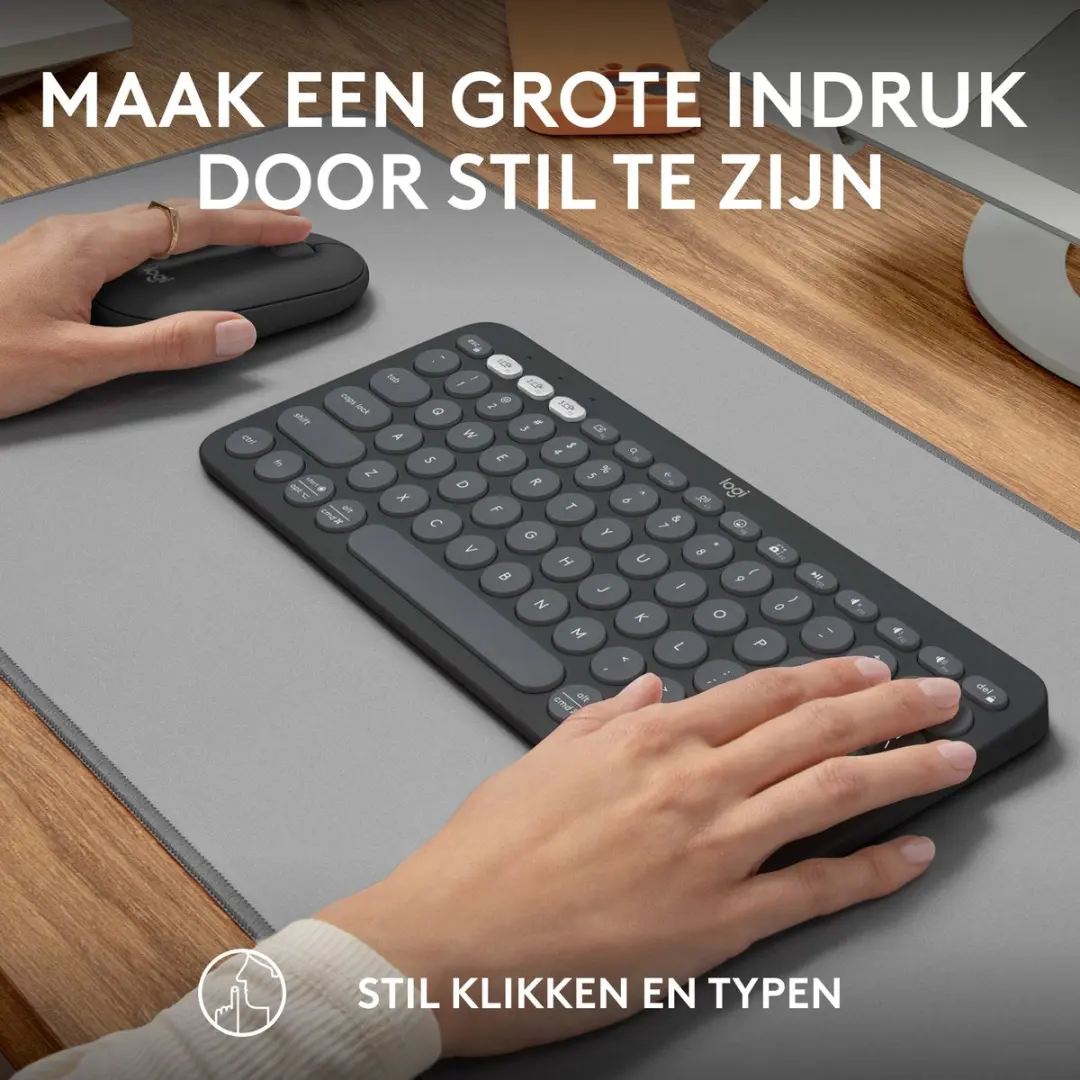 Logitech Pebble 2 Combo - Draadloos Toetsenbord & Muis - Grafiet - afbeelding 6 van 6
