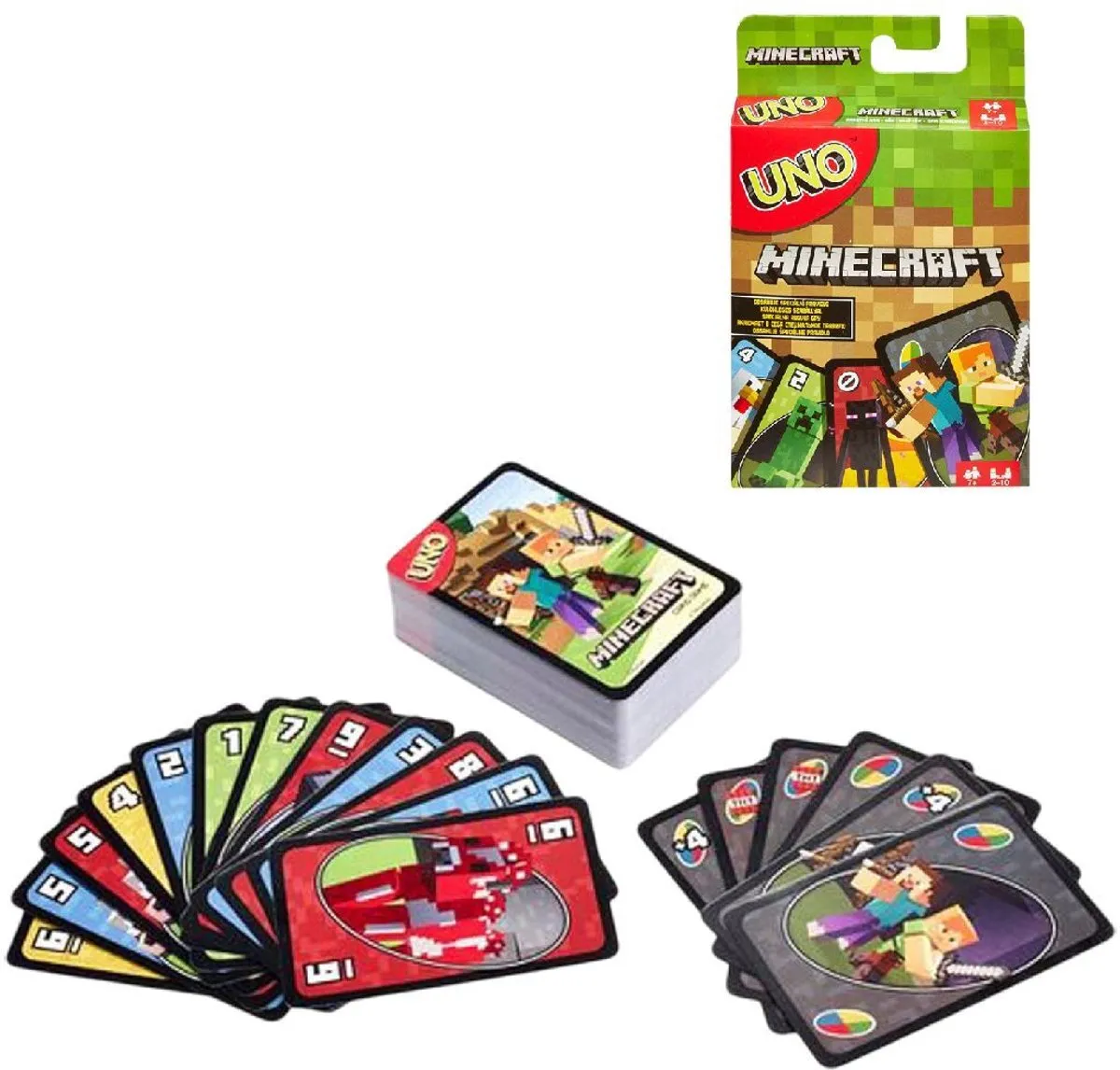 Mattel Games UNO Minecraft Kaartspel - 2-4 Spelers
