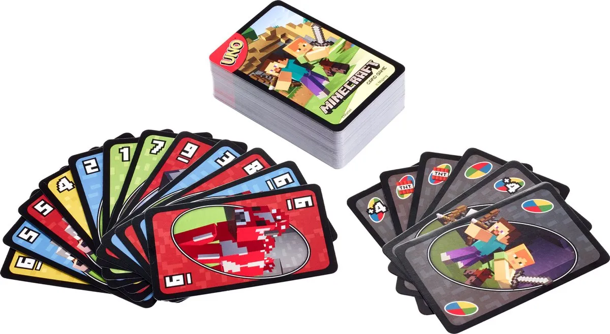 Mattel Games UNO Minecraft Kaartspel - 2-4 Spelers