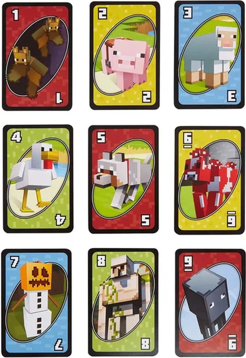 Mattel Games UNO Minecraft Kaartspel - 2-4 Spelers