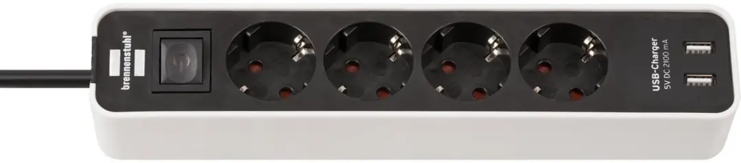 Brennenstuhl Ecolor 4-voudig USB-stekkerdoos 3500W