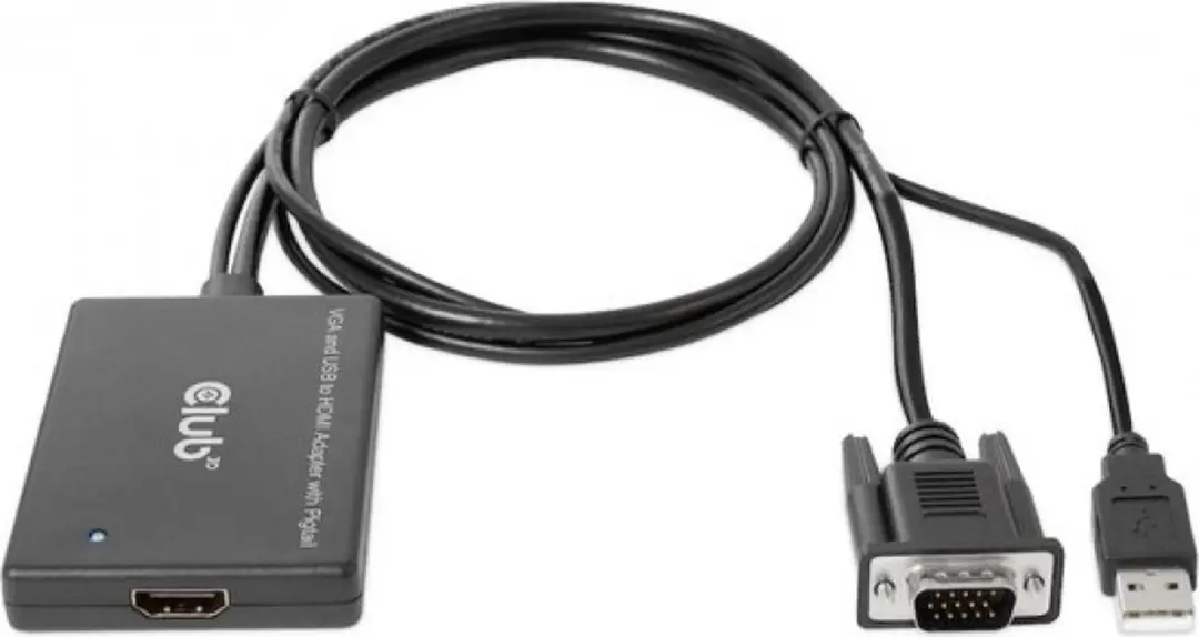 Club 3D CAC-1720 VGA naar HDMI Adapter - 0,6m Zwart - afbeelding 6 van 6