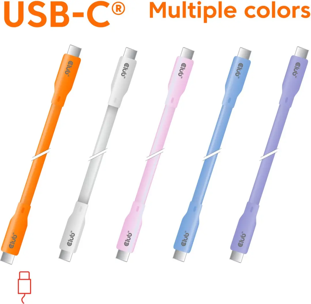Club3D USB4 Gen2x2 Type-C Kabel 2m - Roze - 4K60Hz PD 240W