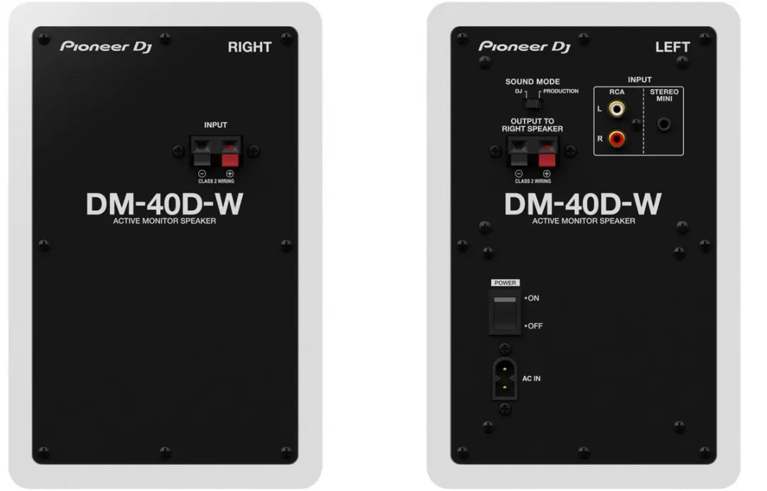Pioneer DJ DM-40D-W Actieve Studioboxen - 19W - 2x 4" Woofer