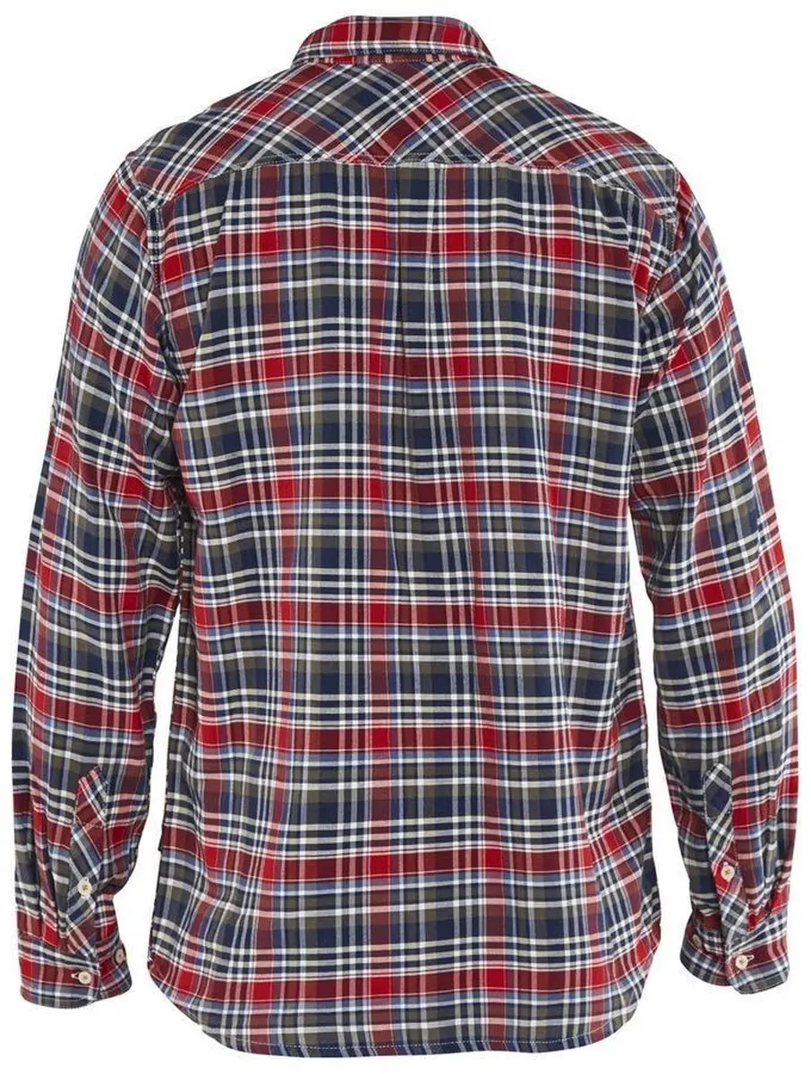Blåkläder 3299-1137 Flanel Overhemd - Marineblauw/Rood XL