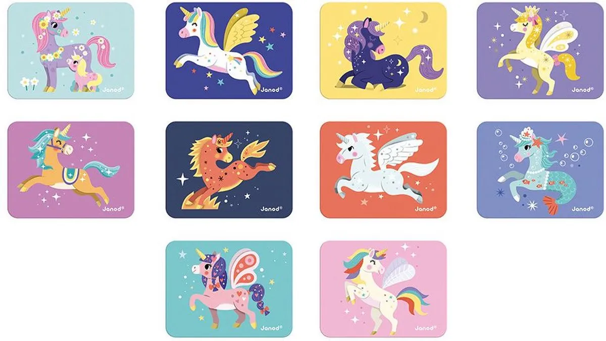 Janod Magnetibook Unicorn Magneetboek - 44 Magneten