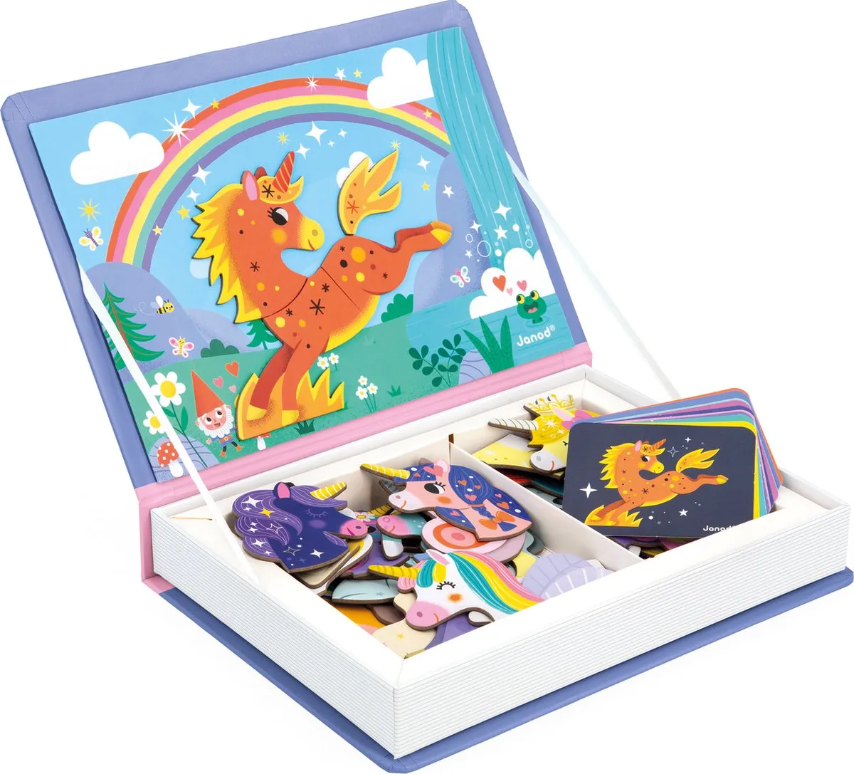 Janod Magnetibook Unicorn Magneetboek - 44 Magneten