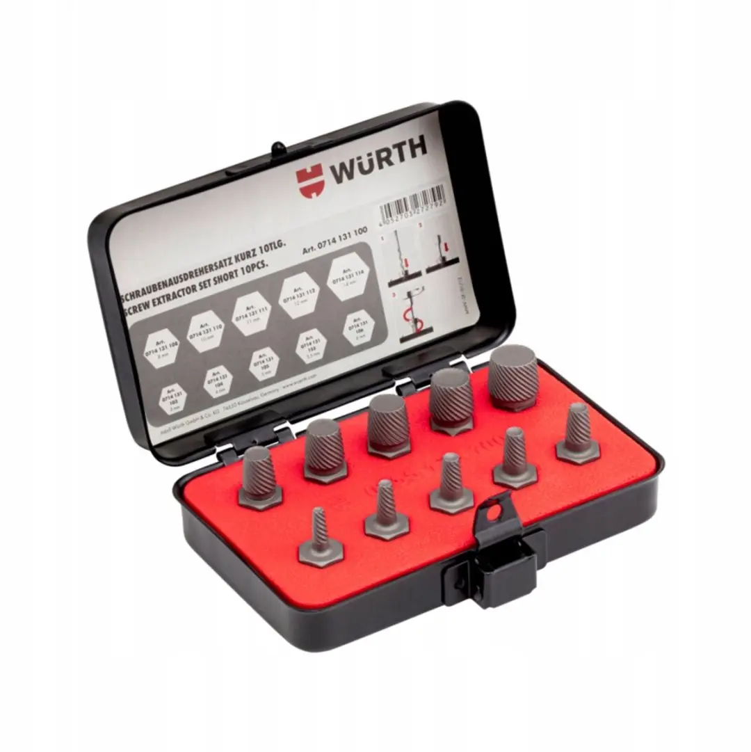Würth SCREXTR Schroefverwijderaar Set - 10-delig