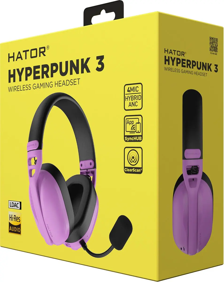 HATOR Hyperpunk 3 ESH19 Draadloze Headset - Violet