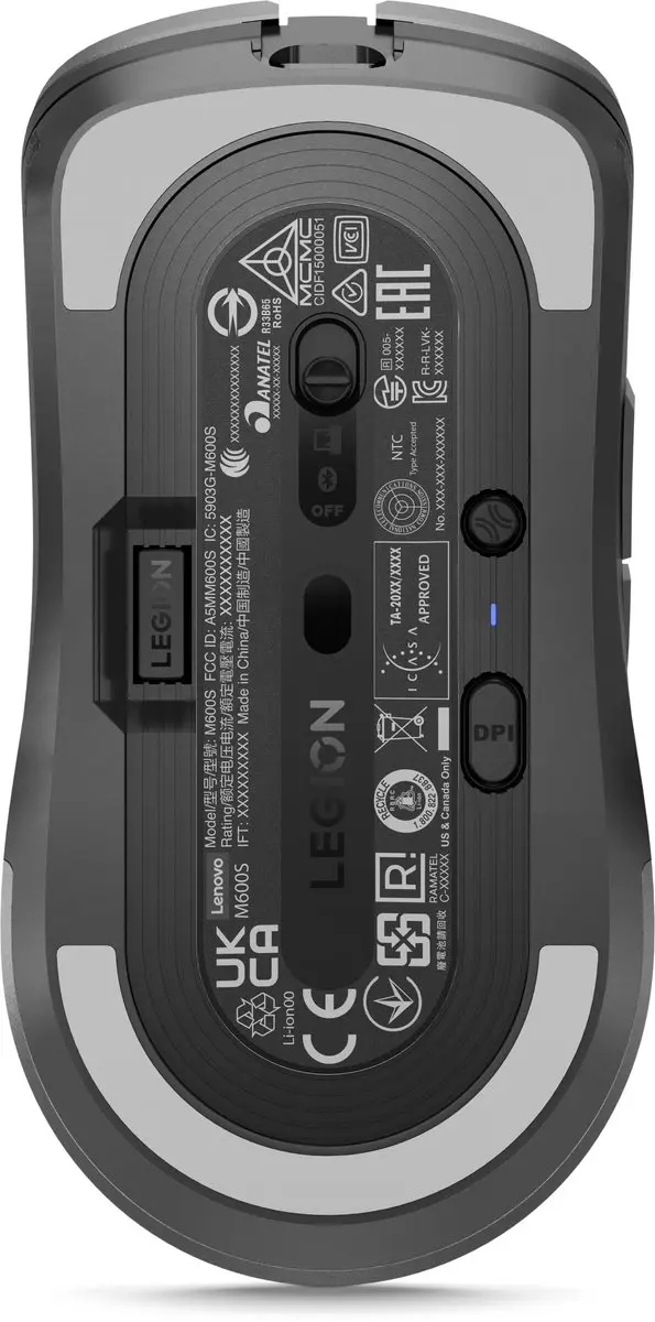 Lenovo Legion M600s GY51H47354 Gamingmuis - 19.000 DPI - Grijs