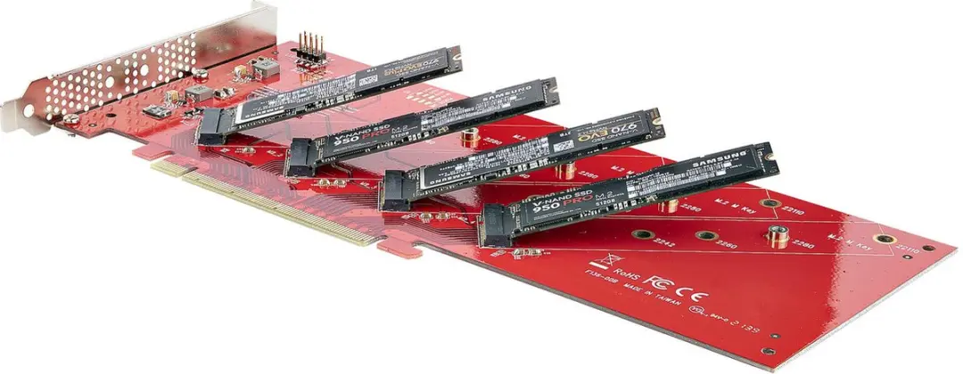Startech QUAD-M2-PCIE-CARD-B PCI-kaart
